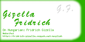 gizella fridrich business card